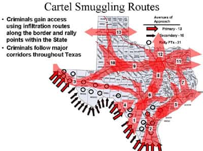 Texas cartel smuggling routes