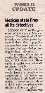 Mexican state fires all its detectives