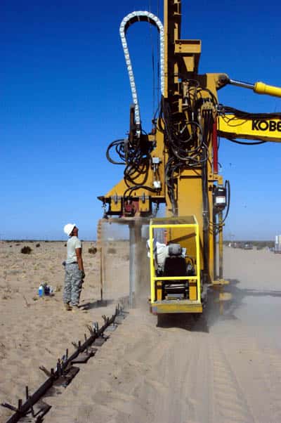 Yuma border fence machine